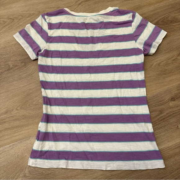 Nike Purple and White Striped Tee size M - Picture 2 of 5